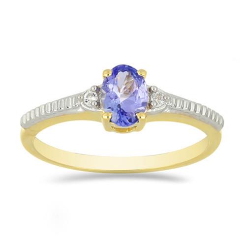 STERLING SILVER TANZANITE GEMSTONE CLASSIC RING
